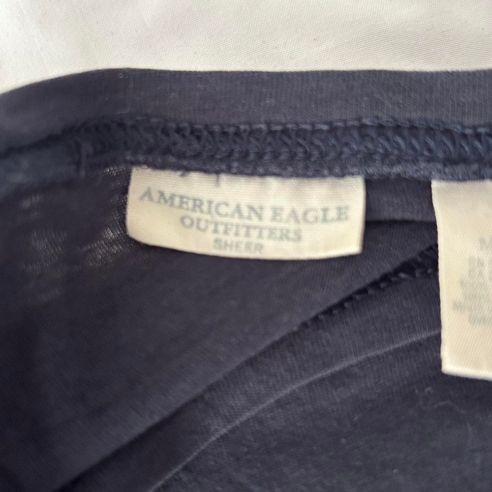 Y2K American Eagle - Hell On Heels Long Sleeve Graphic Tee | Dark Blue | Size M - Picture 5 of 6